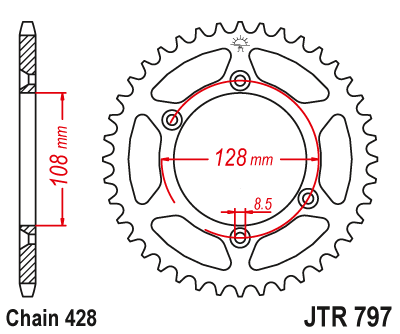 Звезда ведомая JTR797 51 - фото 1