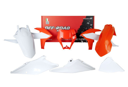 Комплект пластика оранжево белый KTM EXC EXC F 20 22 - фото 1