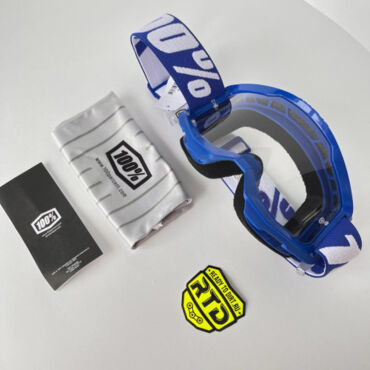Очки 100% Strata 2 Goggle Blue с прозрачной линзой - миниатюра 1