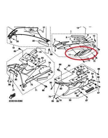 Наклейка Yamaha R6 2006, 2C0 28391 20 00