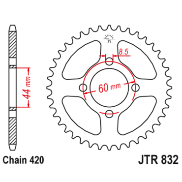 Звезда ведомая JTR832.37 - миниатюра 1