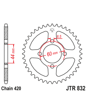 Звезда ведомая JTR832.48