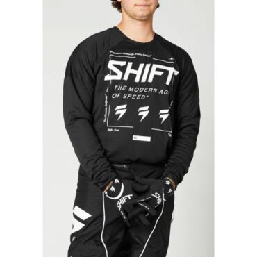 Мотоджерси Shift White Label BlissJersey, black white (XXL, Взрослая  Кросс эндуро) - миниатюра 1