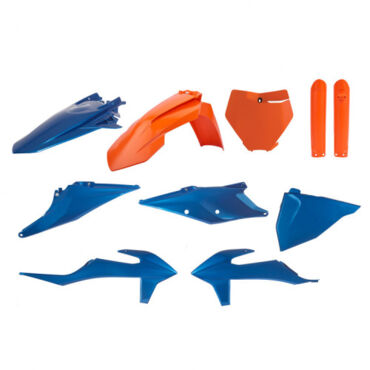 Полный комплект пластика с щитком номера Polisport KTM EXC EXC F 20 23 SX SX F 19 22 (син./оранж.) - миниатюра 1