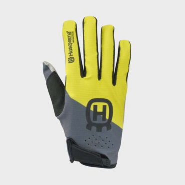 Мотоперчатки Husqvarna Authentic Gloves, grey yellow (M, Взрослая  Кросс эндуро) - миниатюра 2