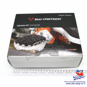 SW MOTECH подножки широкие ION регулируемые (серебристые)  CRF1000L / XRV750 650 (87 03) / XL600V (87 99) / XR250 (96 06) // FRS.01.011.10201 S (4052572039168) // 10044815 - миниатюра 1
