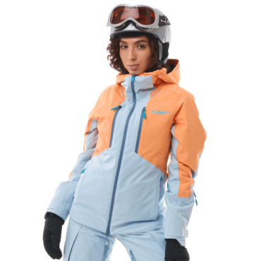 Dragonfly Куртка горнолыжная утепленная Gravity Woman 2025 Mock Orange Light Blue - миниатюра 8