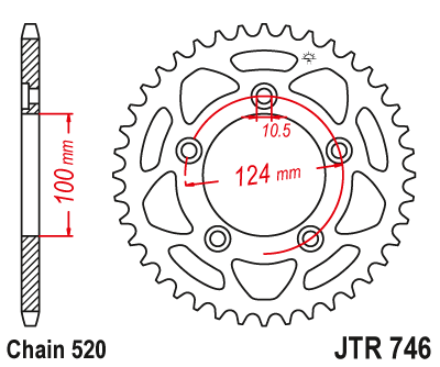 Звезда ведомая JTR746 46 - фото 1