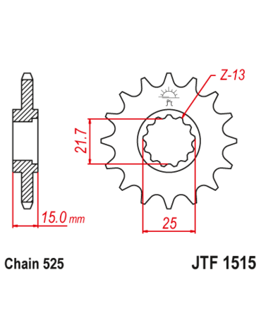 Звезда ведущая  JTF1515 15