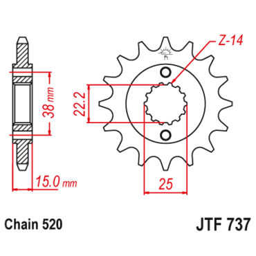 Звезда ведущая  JTF737 14 - миниатюра 1