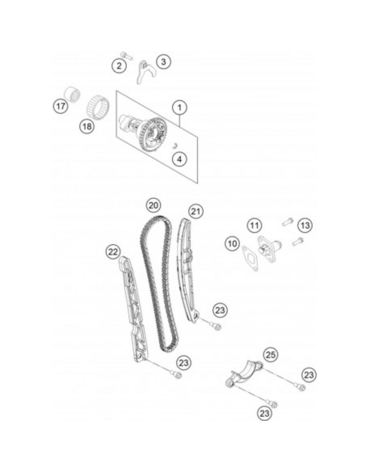 KTM CAMSHAFT WITH AUTODECO  распредвал 500 EXC 14 16 ( 78736010033 / 81736010033 / 81736010133 )