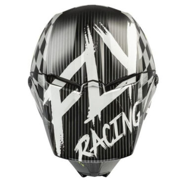 Fly Racing Шлем кроссовый детский KINETIC Sketch черный белый желтый - миниатюра 1