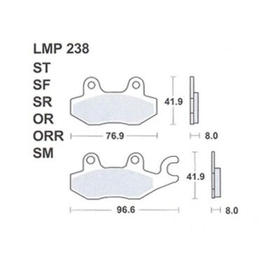 Колодки дискового тормоза AP Racing LMP238 OR - миниатюра 1
