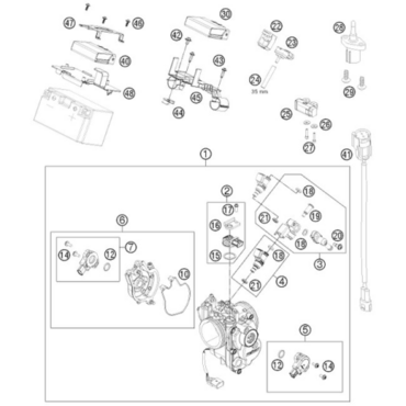 KTM 2010 Датчик APS 690 Duke 10 11 / Enduro SMC 11 13 ( 75041177144 ) - миниатюра 2