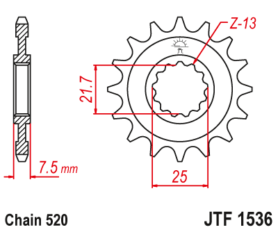 Звезда ведущая JTF1536.16RB - фото 1