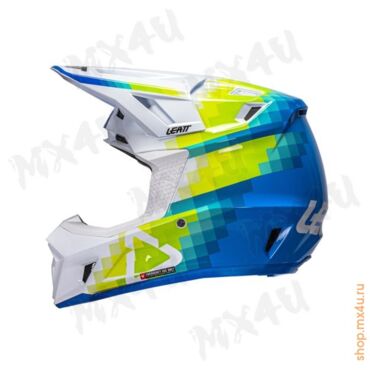 Шлем 7.5 V26 Thermoplastic + 4.5 очки Velocity - Пиксель Белый Голубой - миниатюра 3