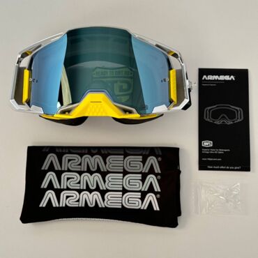 Очки для мотокросса 100% ARMEGA Viggo Silver Flash Mirror с зеркальной линзой - миниатюра 2