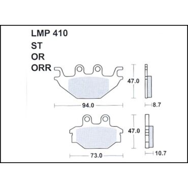 Колодки дискового тормоза AP Racing LMP410 OR (FDB2184 / FA377) - миниатюра 1