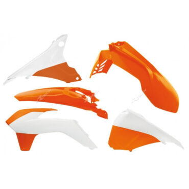 Комплект пластика KTM Эндуро EXC EXC F (2014 2016), бело оранжевый - миниатюра 1