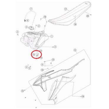 Кран бензобака KTM HQ85 125(c02) original - миниатюра 1
