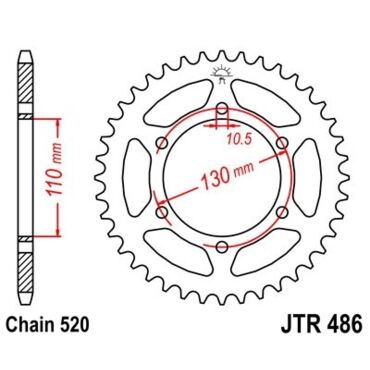 Звезда ведомая JTR486.43 - миниатюра 1