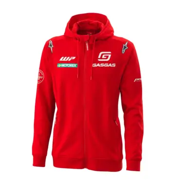 Толстовка GASGAS Team Zip Hoodie, red (XXXL, Взрослая  Повседневная) - миниатюра 1