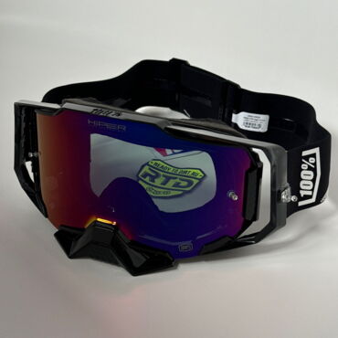 Очки для мотокросса 100% ARMEGA Crenshaw Hiper Purple Mirror Lens с зеркальной линзой Hiper - миниатюра 5