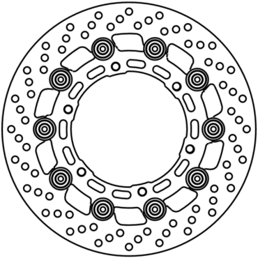 Диск тормозной передний Yamaha XJ600 98 03, R6 99 02, TDM900 02 08, XV950 14 18, Fazer 1000 01 05, R1 98 03 - миниатюра 1