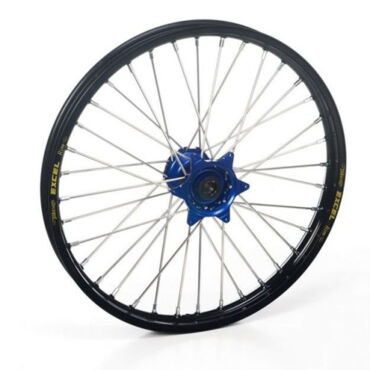Колесо переднее Haan Wheels под мотоциклы KTM, HQV 2015-> 21 1,60 A60 с черным ободом и синими ступицами, 22m - миниатюра 1