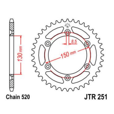 Звезда ведомая YZ YZF 49 JT - миниатюра 1