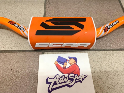 Scar Руль O2 28mm (1 1 8") McGrath Short Style KTM оранжевый - оранжевая подушка // S9172OR OR