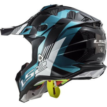 LS2 Мотошлем MX700 Subverter Evo Max Черно бирюзовый - миниатюра 2