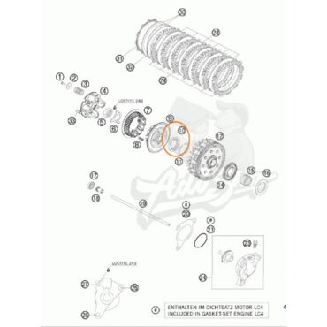 KTM направляющая шайба корзины сцеп 690 Duke R SM 07 24( 75032009000 ) - миниатюра 1
