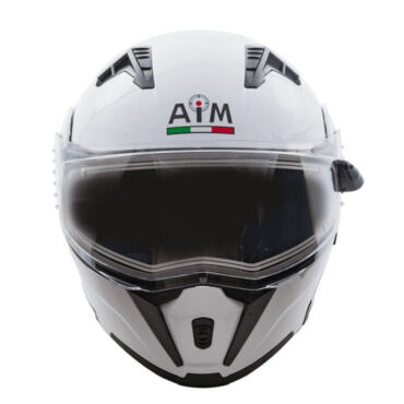 AiM Шлем модуляр JK906 с эл. подогревом White Glossy - миниатюра 5