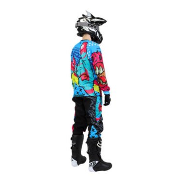 Grom Штаны кроссовые Fatbear Lime Blue - миниатюра 2
