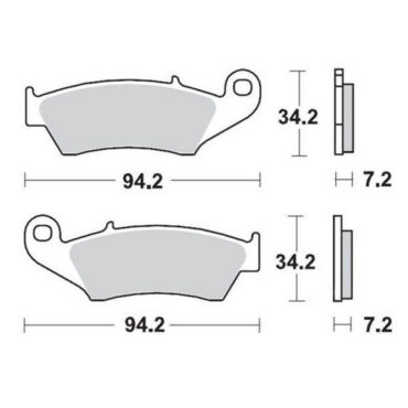 Тормозные колодки передние MMT YZ+F98 07 CR+F95-.. KX+F94-.. RM+Z96- - миниатюра 1