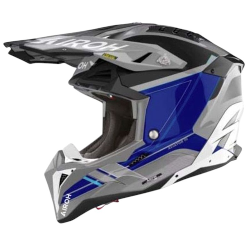 Airoh Мотошлем Aviator 3 Saber Blue Gloss - фото 2