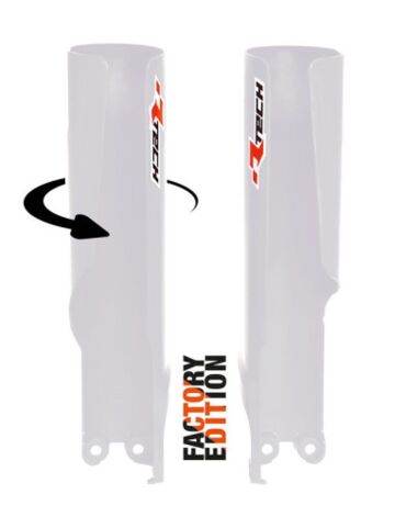 Защита вилки 360 белая KTM SX SX F 23-; EXC EXC F 24- / Husqvarna TC FC 23- ; TE FE 24- / GasGas MC MC F 23- ; EC EC F 24-