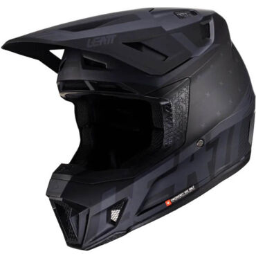 Шлем кроссовый Leatt 7.5 stealth с очками - миниатюра 1