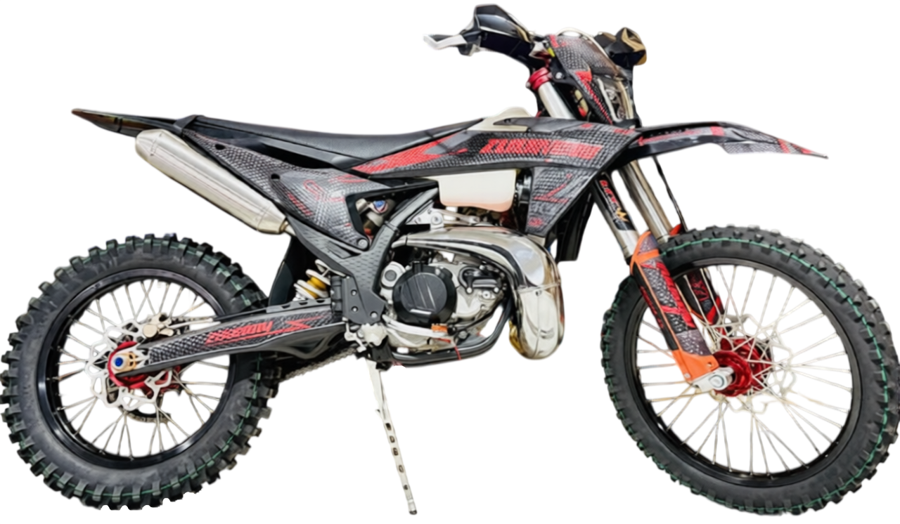Кроссовый мотоцикл Zuumav K9 MT300 2T 21 18 чёрно оранжевый - фото 1
