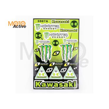 Наклейки (набор) спонсоры, KAWASAKI (28х43см) (#5987A) - миниатюра 1