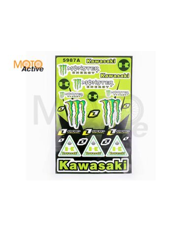 Наклейки (набор) спонсоры, KAWASAKI (28х43см) (#5987A)