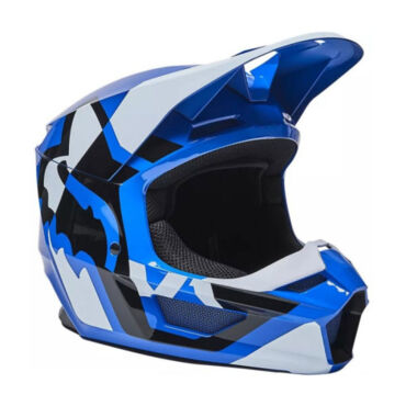 Fox Мотошлем подростковый V1 Lux Blue - миниатюра 2