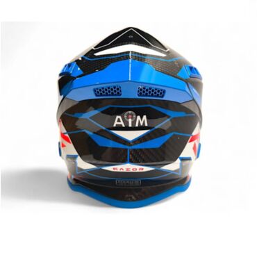 AiM Шлем RH855 Carbon Razor Blue Red - миниатюра 3