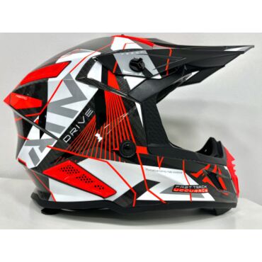 Шлем кроссовый AIM RH855 Carbon Razor White Red - миниатюра 1