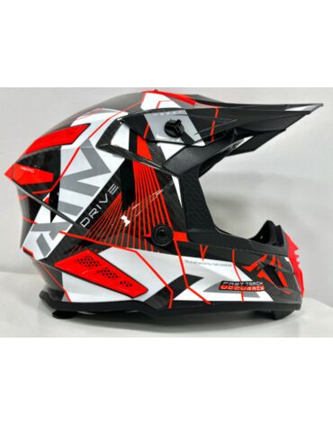 Шлем кроссовый AIM RH855 Carbon Razor White Red