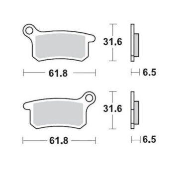 Тормозные колодки передние MMT KTM SX65 02 22 - задние SX65 09 22 SX85 04 11 Nitro (873cm44) - миниатюра 1