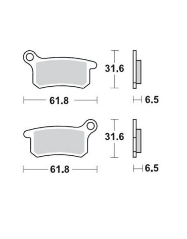 Тормозные колодки передние MMT KTM SX65 02 22 - задние SX65 09 22 SX85 04 11 Nitro (873cm44)