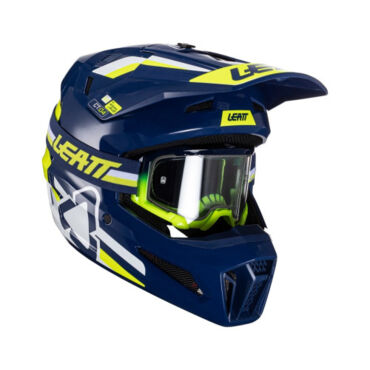 Leatt Шлем кроссовый Moto 3.5 Helmet Kit 2024 Blue - миниатюра 3