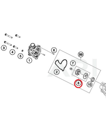 Крыльчатка помпы KTM SX SXF EXC F(c15)/HQ(c17), original